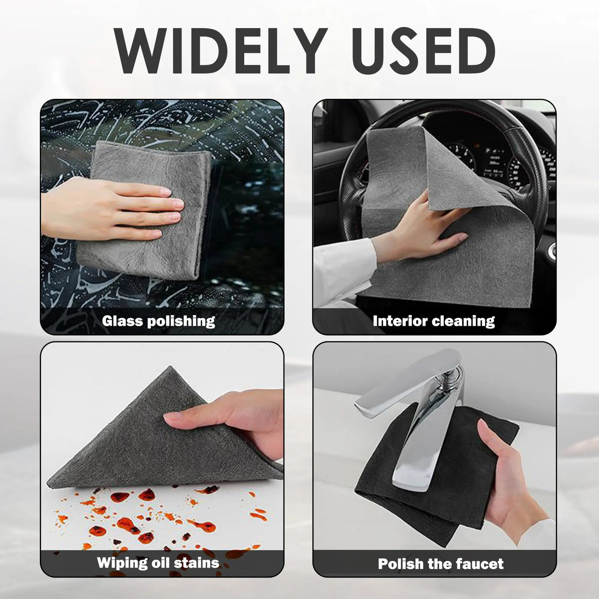 10 Counts Magic Cleaning Cloth, Reuseable Thickened Streak Free Magic Cleaning Wipes, Microfiber Cleaning Cloths for Windows Glass Car